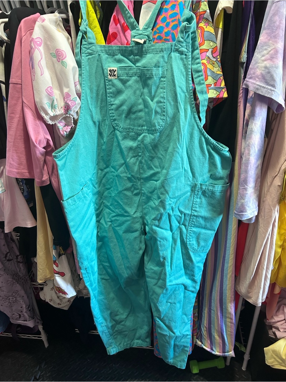 Lucy & Yak Turquoise Cotton Overalls